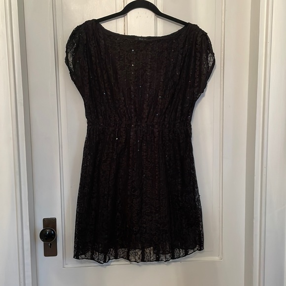 Style & Co. Dresses & Skirts - Style & Co Sequin Lace Mini Dress Black